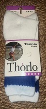 Vintage Thorlo Tennis/Sport Socks, Men's sz 8.5-12.5 TX-13 USA Made Blue Stripe