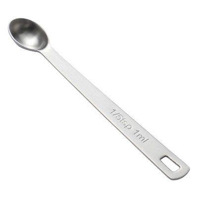 BERYLER 1PCS 1/5 Teaspoon(1/5tsp, 1ml) Single Tiny 1/5tsp|1ml, Silver 