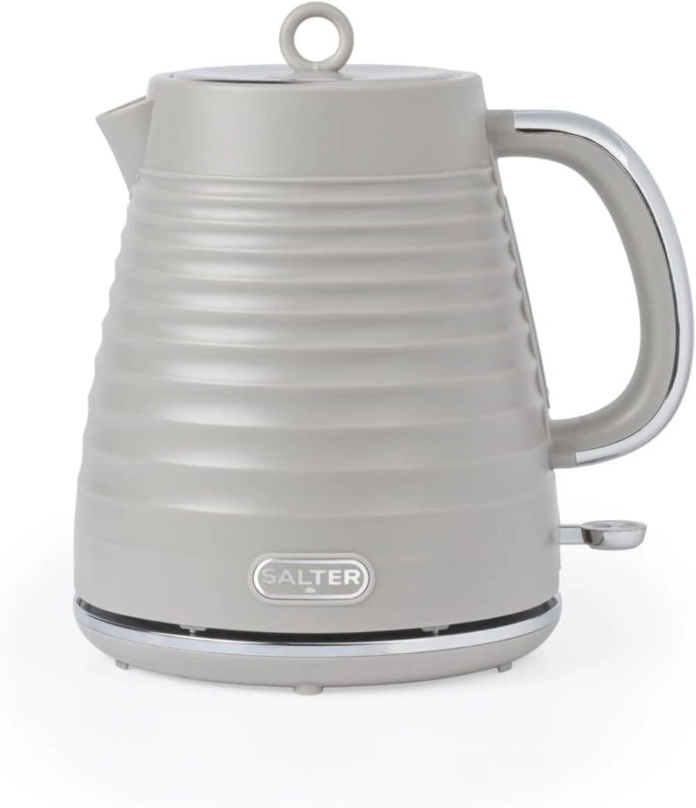 Salter Ripple Rapid Boil Kettle – 1.7L Electric 3kW Kettle, Taupe Textured Desig