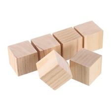 6Pcs Basswood Carving Block, 1.38"x1.38"x1.38" Square Wooden Dowels Blocks
