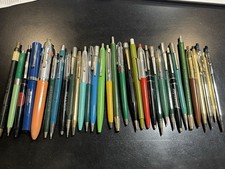 Vintage Lot Of 32 Ink Pen Pencil Some Advertising Cross Shaeffer
