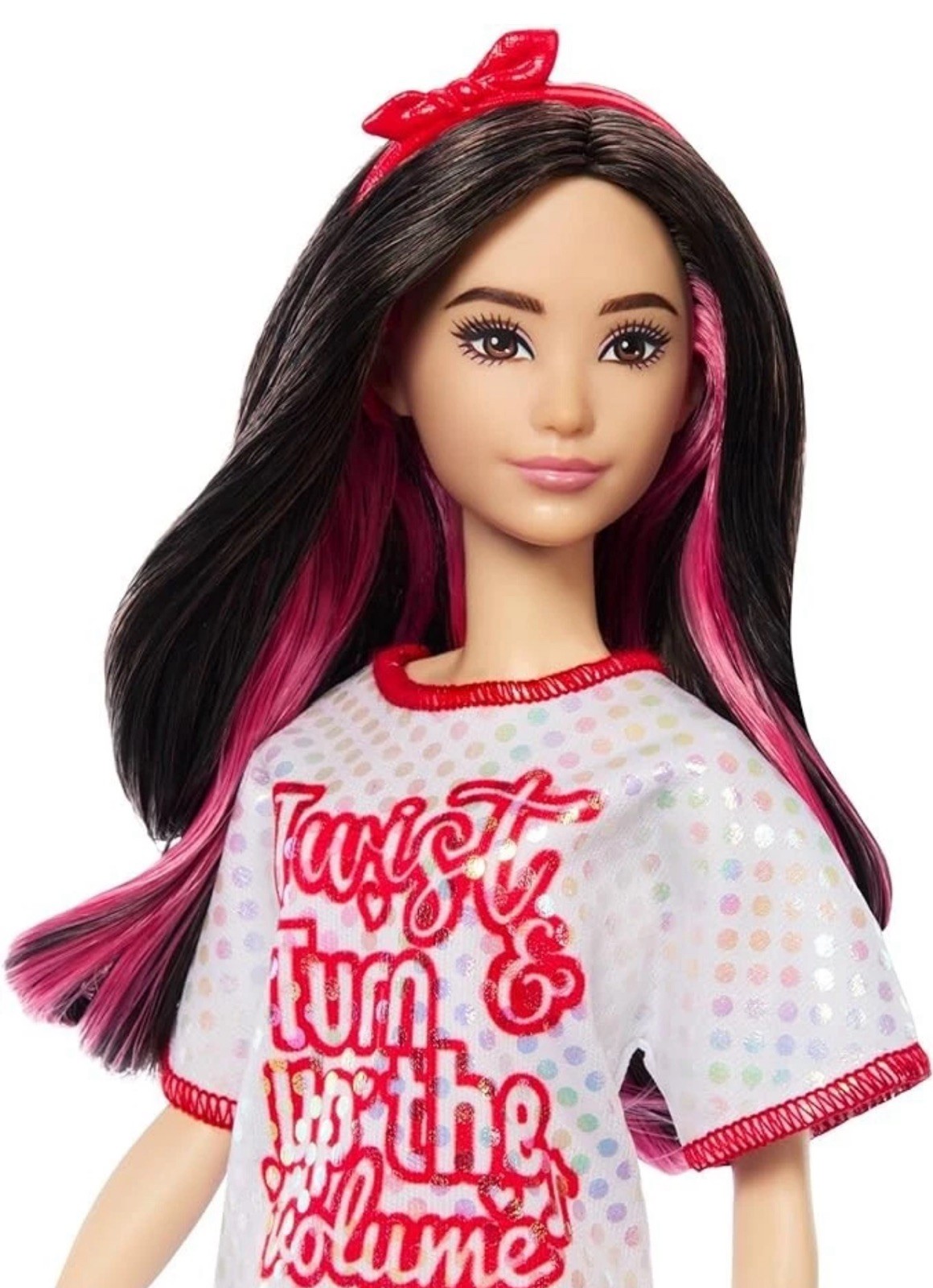 NEW Barbie Fashionistas Fashion Doll,  Twist ‘n’ Turn Mesh Dress
