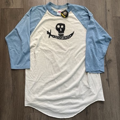 1990s Vintage Sessions Skateboard Raglan Tshirt Size Large Made In USA