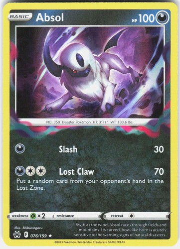 Absol 076/159 Holo Rare Crown Zenith Pokemon Near Mint