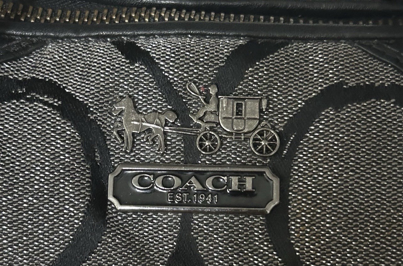 バッグ COACH Op Art Sequin 2Way Satchel Bag y2k COACH Y2K Vintage