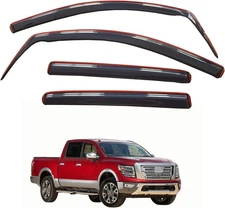 inchannel Rain Guards For Nissan Titan Crew Cab 2017-2025 Window Visor Deflector