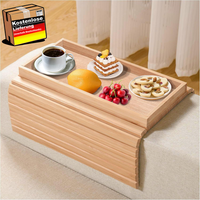 Sofatablett Bambus Armlehne Couch Organizer Faltbar GeträNke Snacks Handy