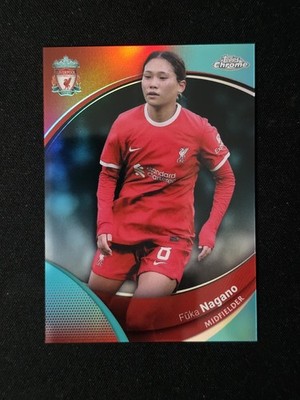 2023/24 Topps Chrome Liverpool Set Fuka Nagano Teal /99 Womens