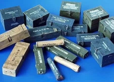 1/35 Scale WWII German Ammo Crates & Shell Boxes – Resin Accessories for Diorama