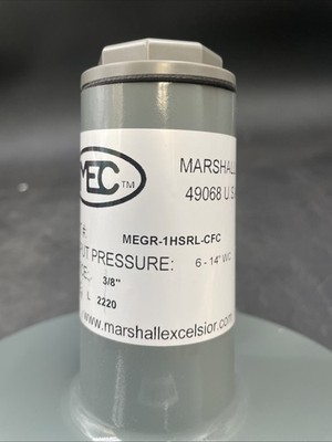Marshall Excelsior MEGR-1HSRL-CFC Regulator, 3/8  ORIFICE, Output PSI 6-14  WC