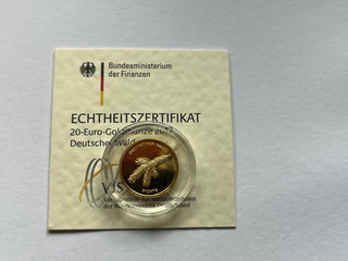 20 EURO Goldmünze 2012 Deutscher Wald Fichte (Prägeanstalt D)