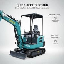 Mini Excavator 1.8 Ton-Kubota Diesel Engine,Tracked Digger,Pilot Control Digger