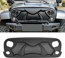 Front Grille Matte Black Replacement Grill For 2007-2018 Jeep Wrangler Jk Jku