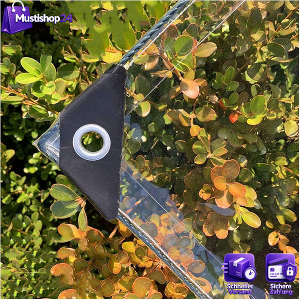 Abdeckplane Wasserdicht ReißFest Transparent 1X2M Pvc Schutz FüR Auto-image