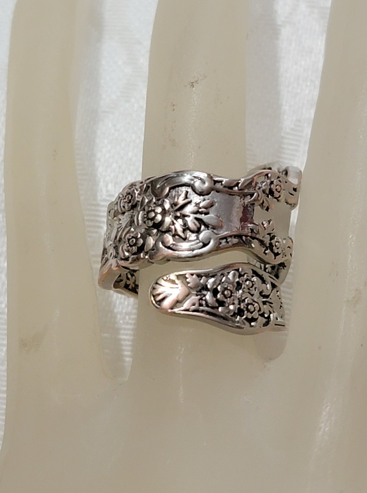 SOLID 925 SILVER WRAP DESIGN MARRY ME  RING FLORA… - image 4