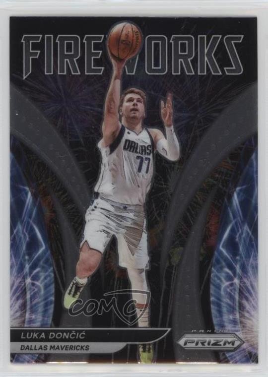 2021-22 Panini Prizm Fireworks Luka Doncic Luka Dončić #4 0x7c