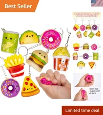 Soft Slow-Rise Fast Food Toys Set - 8 Mini Fidgets for Kids' Imaginative Play