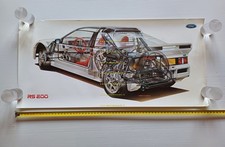 Ford RS 200 1984 manifesto poster Ghia originale