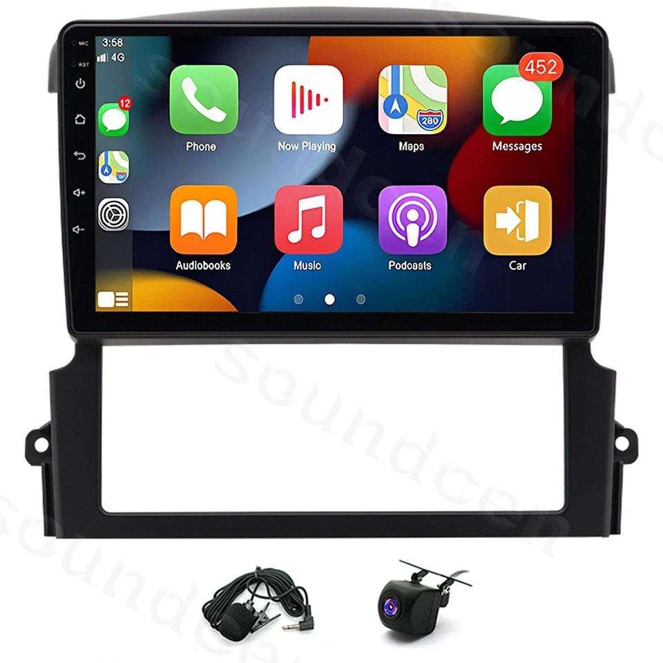Car Stereo Radio For 2004-2008 Kia Sorento CarPlay Android 15 Head Unit GPS Navi Foto 2 de 4