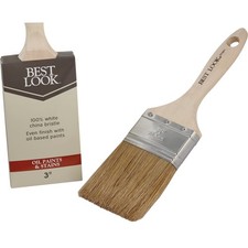 Best Look 3 In. Flat White Natural China Bristle Paint Brush 771971 Best Look