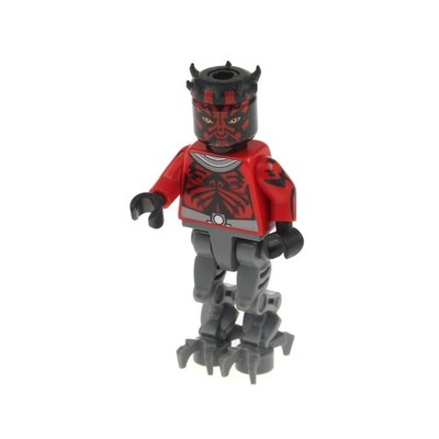 1x Lego Minifigur Star Wars Darth Maul rot Beine mechanisch Hörner 75022 sw0493