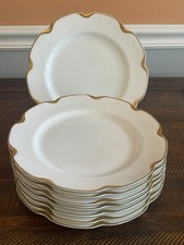 Antique Porcelain Haviland Limoges France Silver Anniversary Dinner Plates Set 8