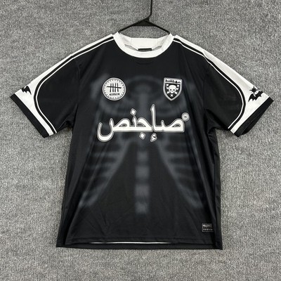 Killtec Shirt Large FC Soccer Jersey Graphic Black Skeleton Street Punk Gothic