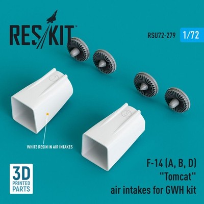 ResKit RSU72-0279 - 1:72 F-14(A, B, D) Tomcat air intakes for GWH kit (3D Printe