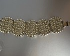 Vintage 80s Wide Gold Plated Filigree  Link Bracelet  7 Inches Long — photo 7