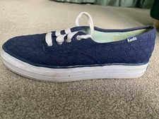Keds blue trainers UK 5 lace detailing