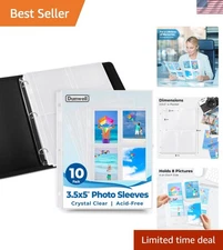 3.5x5 Album Refill Pages - 10 Pack of Acid-Free Photo Sleeves for Easy Storage