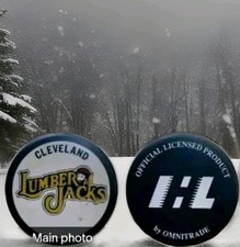 CLEVELAND LUMBER JACKS IHL By OMNI SPORTS IHL HOCKEY PUCK MADE IN CZECHOSLOVAKIA