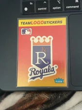 1991 Fleer - Team Logo Stickers Kansas City Royals Black Border Around MLB Logo