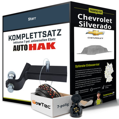 Für CHEVROLET Silverado Anhängerkupplung starr +eSatz 7pol uni 01.2007-jetzt PKW