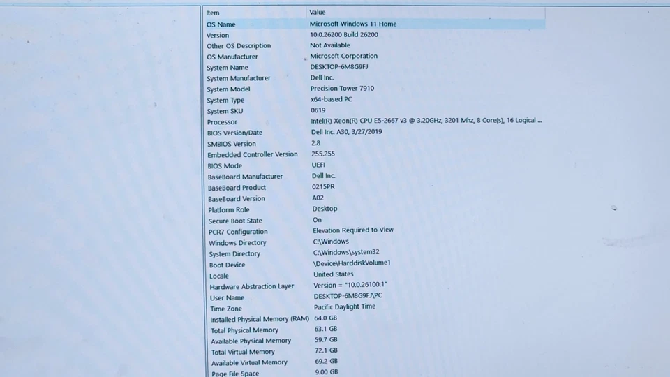 Dell Precision T7910, Intel Xeon E5-2667 v3, 2.40GHz, 64GB, MSI GTX 1060 OC 6GB - Image 4 of 4