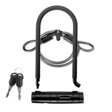 Kryptonite U-Lock Bicycle Lock  Cable - 12mm:Key Lock, Black, Bike Security