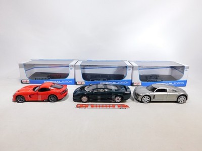 3x Maisto 1:18 Modell: Audi Rosemeyer+Jaguar+2013 SRT Viper NEUW+OVP #DF743-7