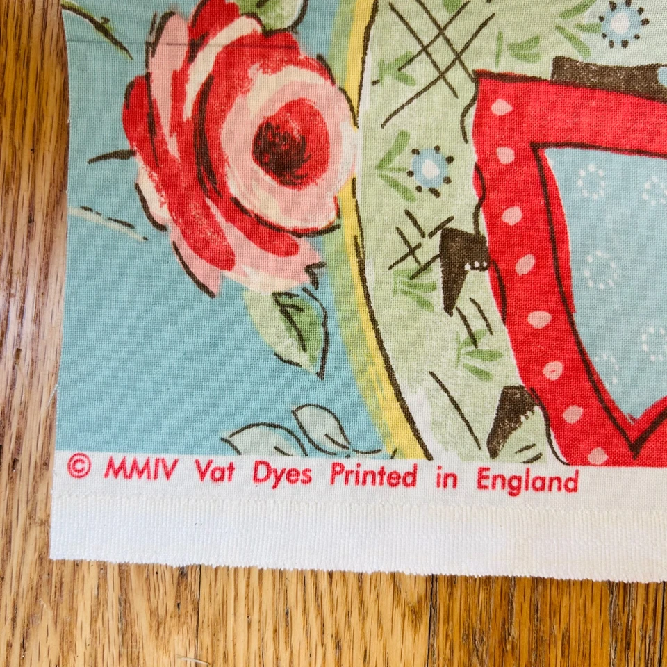 Collier Campbell Folk Dance Vat красители ткани обрезки напечатано в Англии 2004 34" - Изображение 4 из 4