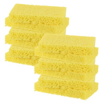 12er-Pack Küchenschwämme, für Eco Cellulose kratzfrei [Gelb]