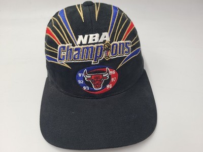 Vintage Chicago Bulls 1998 NBA Champions Starter Adjustable Hat Cap 90s Black