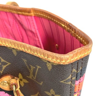 LOUIS VUITTON M48613 Monogram Rose Neverfull MM Shoulder Bag Tote