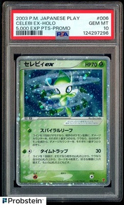 2003 Pokemon Japanese Play 5000 EXP Points Promo 006 Celebi EX Holo PSA 10 SWIRL