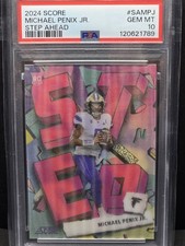 2024 Score - Step Ahead Michael Penix Jr. #SA-MPJ (RC) CASE HIT PSA 10 Low Pop