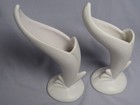Van Briggle White Flower Vases in matte white glaze. — photo 7
