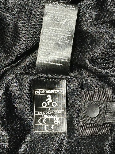 Alpinestars T SP X Black Superair Padded Motorcycle Jacket Mens Size L (EX COND - Foto 20 di 22