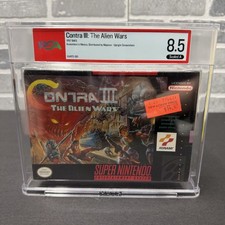 Contra III: The Alien Wars (SNES, 1992) FACTORY SEALED PSA Graded 8.5 A
