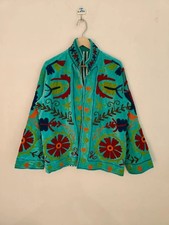 Uzbek Outerwear Suzani Velvet Jacket Handmade Boho Chic Coat Women's Wear Jacket