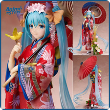 🔷 Figurine Hatsune Miku Kimono | 20 cm | Parapluie Rouge | PVC | Vocaloid