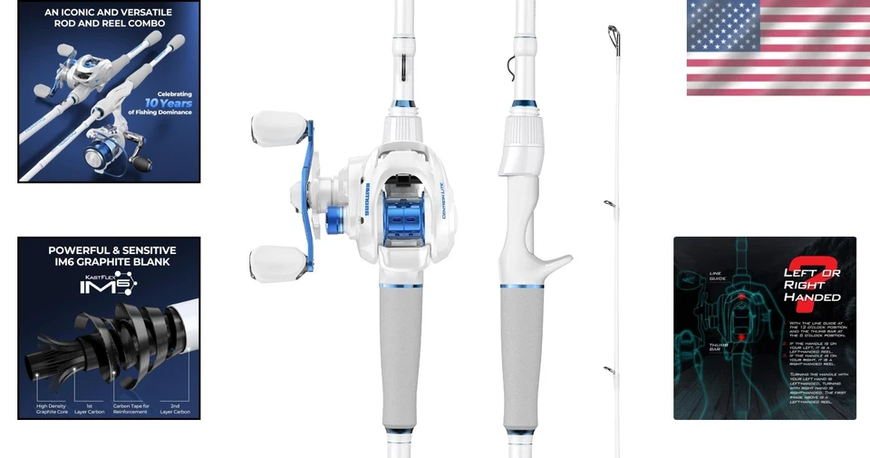 Caña de pescar de grafito IM6 2 piezas con carrete Centron Lite - para todas las especies de agua dulce Foto 2 de 4