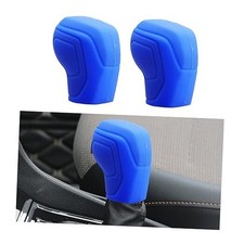 2PCS Car Gear Shift Knob Cover, Elastic Silicone Car Automatic Shift New Blue